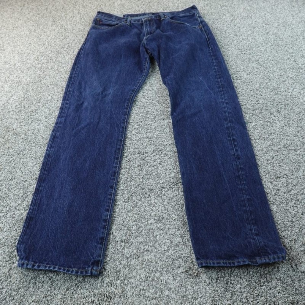 Polo Ralph Lauren Jeans Mens 34X32 Dark Blue Denim Pants Hampton Straight Preppy